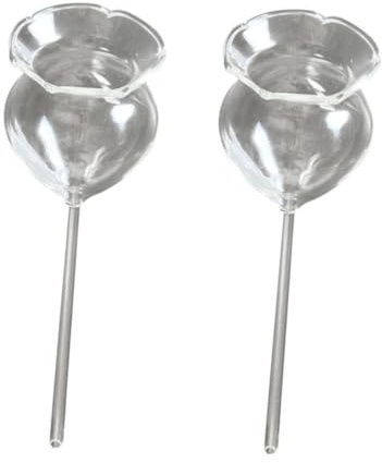 BESPORTBLE Globi D'irrigazione Automatici 2 Pezzi in Vetro per Piante da Interno ed Esterno, Dispositivo Autoirrigante Portatile Bulbi D’irrigazione per Giardino e Casa