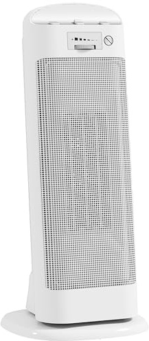 HOMCOM Chauffage d'appoint en céramique 2000 W Radiateur Soufflant Blanc | 4 Modes, Thermostat, Oscillation 55°, Protection Anti-Basculement, Anti-Surchauffe, pour Chambre, Bureau