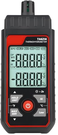 Termografo Igrometro Con Dati in Reale Display Retroilluminato Misurazione Professionale Uso Commerciale Industriale Termografo Igrometro Digitale Per Casa E Laboratorio