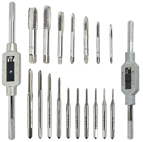 19 Stück Gewindeschneider Gewindebohrer Set Metrisches, M1-M3.5 M3-M12 | HSSG Hochgeschwindigkeits Stahl Tap and Die Set, für Das Gewindeschneiden Von Uhren und Armbanduhren 11-Teiliges 8-Teiliges