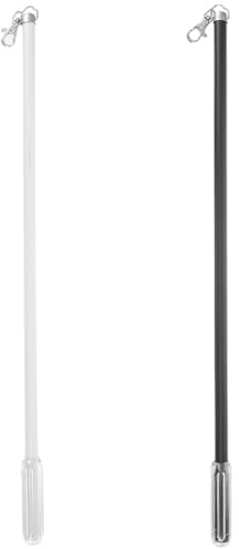 Beaupretty Varilla para Cortinas y Visillos 2 Piezas Diseño Manual Deslizante para Ventanas en Oficina y Hogar