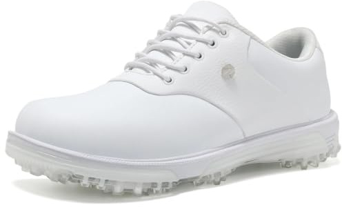 ULTIANT Chaussures de Golf pour Homme : Crampons Fixes imperméables avec Protection en TPU, antidérapantes, pour Le Golf et Les Loisirs
