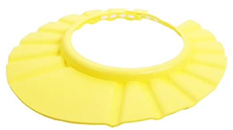 Cuffia da bagno per bambini Cappello protettivo per shampoo creativo e protezione per le orecchie Cuffia da doccia morbida regolabile per cappello da bagno per bambini Giallo
