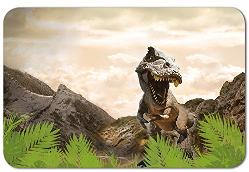 ROTH Schreibtischunterlage - Tyrannosaurus, 59 x 39 cm mit Anti-Rutsch-Beschichtung - Dino Tischmatte