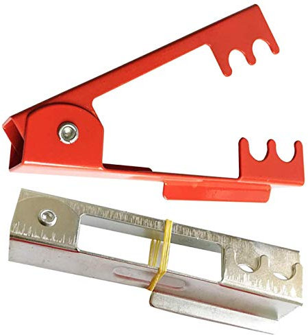 TIHOOD 2 Stück Rosen-Entfernungsfräser, 14 cm neues DIY Schneiden von Dorn und Blättern Abisolierwerkzeug (Rot und Silber)