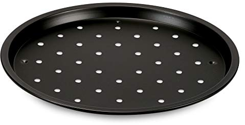 FORMEGOLOSE, Molde para pizza congelada Ø 32 cm, Acero con revestimiento antiadherente, Negro
