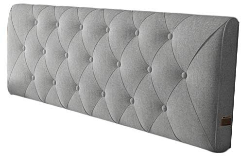 WENZHE Kopfteil Kissen Bett Rückenkissen Rückenlehne Waschbar Flachs Soft Case Schlafzimmer Bett Selbstklebend Kissen Nordischer Stil, 5 Farben (Color : D, Size : 140x60cm)