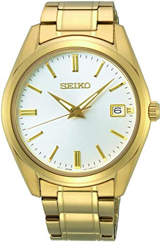 Seiko Orologio da Uomo Analogico Quarzo Acciaio Oro Vetro Zaffiro SUR314P1