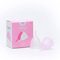 Irisana - Copa Menstrual - Pack 2 Unidades - Modelo Iriscup - Talla L - 9 x 6 x 10 cm - Silicona Quirúrgica - Compatible con DIU - Rosa y Transparente