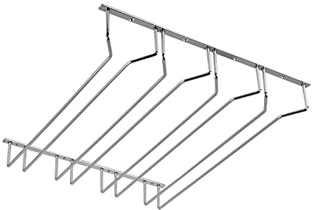 Gläserhalter für 4 Glasreihen 460 x 500 x 70 mm Chrom poliert Gläserschiene zum Unterbau an Schränken Regalen oder Borten von SOTECH