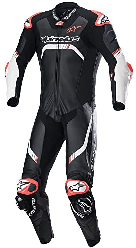 Alpinestars GP Tech 4 Motorrad 1-Teiler Motorrad Lederkombi, schwarz/weiß, 50