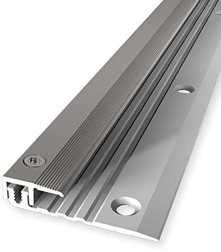 PROVISTON | Abschlussprofil | Vinylausgleich | Breite: 17 mm | Höhenausgleich: 4-9.5 mm | Länge: 1000 mm | Aluminiumprofil | Edelstahloptik | 1 Stück