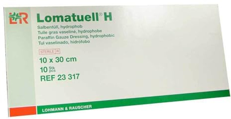 LOMATUELL H Salbentüll 10x30 cm steril 10 St