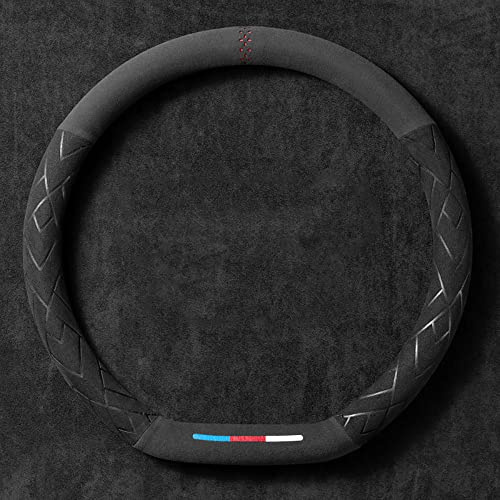QUNNO Auto Lenkradbezug, für BMW Série 1 Series 1er Serie 1 E81 E82 E87 E88 F20 F21 F40 F52 116i M135i Atmungsaktive Antirutsch Komfort Innenraum Zubehör,Style B - Shape D