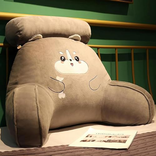 HYueaph Lesekissen für Bett – Ultra bequemes Rückenkissen mit Arm, ergonomisches Stützkissen für Sofa, Stuhl, Bett, weiches Kissen, Sit-Up-Kissen für Erwachsene und Kinder, Bär, 25,4 x 40,6 x 68,6 cm