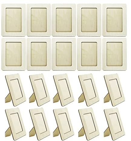 20 unlackierte Holz-Bilderrahmen für Kunsthandwerk, Kinder-Bilderrahmen, Kreativität, Fotorahmen für Kindergeburtstagsgeschenke (16,6 x 12,2 cm)