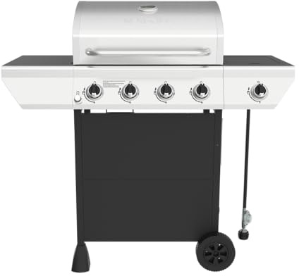 Nexgrill 4-Burner Propane Gas Grill with Side Burner, 52,000BTUs, 562 SQ. In. Cooking Space, BBQ Grill with Stainless Steel Lid & Control Panel for Outdoor Cooking, Patios, and More - 720-0925PA