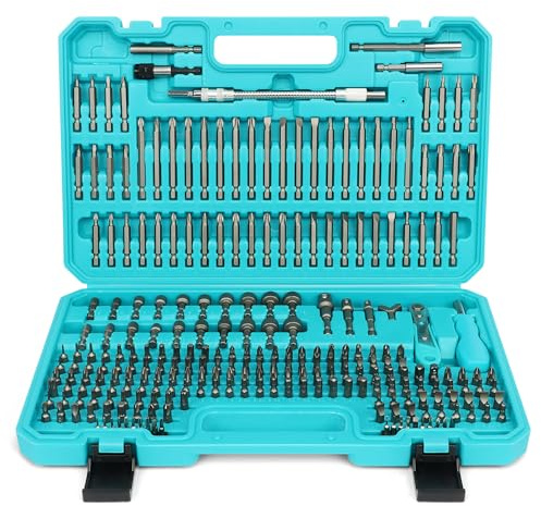 Amartisan 258-Piece Ultimate Screwdriver Bit Set,Chrome Vanadium Steel Driver Bit Set, Security bit set, Includes Bits Holder, Nut Driver, etc (Blue)