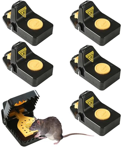 Everpwr Mouse Trap Recycleable, 6 Pack Mouse Traps for Indoor and Outdoor That Work, Mice Traps Snap & Indoor Trap with Detachable Bait Cup, Quick, Effective and Highly Sensitive Rodent Catcher