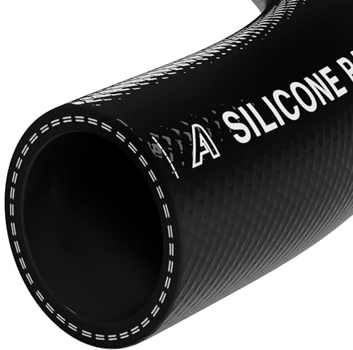 10mm x 18mm Silicone 2 Ply Rubber Flexible Hose 1 Metre Heater Radiator Coolant Vacuum Water Air Tubing Black
