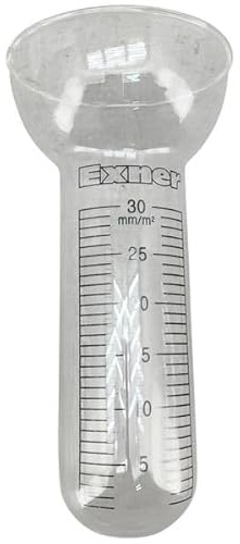 EXNER Ersatzglas für Regenmesser Niederschlagsmesser Regenwassermesser aus Glas H 17cm