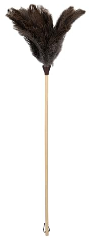 Cofan Plumero de Avestruz Nº3 | Mango de Madera | Plumero antiestático | Plumas Naturales | Longitud: 71 cm