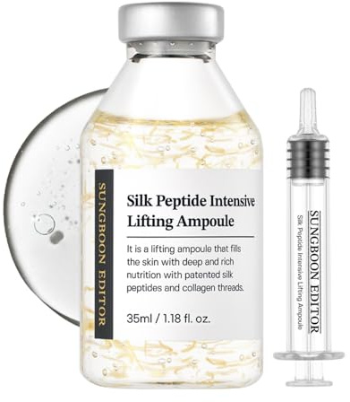 SUNGBOON EDITOR Koreanskt anti-aging serum i intensiv injektionsflaska med sidenpeptider | Koreanskt fuktgivande ansiktsserum med kollagen och komplex av 30 peptider | Koreanskt ansiktsserum för