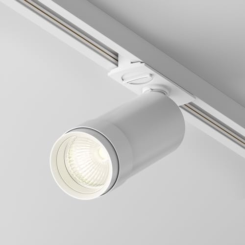 Maytoni Moderne Strahler für einphasiges Stromschienensystem UNITY Focus Zoom LED incl. Weiß aus Aluminum Dimmbar 12W für Küche, Schlafzimmer, Wohnzimmer, Esszimmer, Lobby