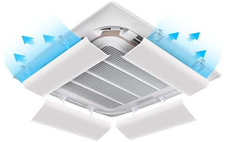 WRYSQBHJYB Deflector Aire Acondicionado, Aire Acondicionado Deflector de Ventilación de Techo Ajustable Universal, Aire Acondicionado Split Deflectores, Anti Directo(20.8/53cm)