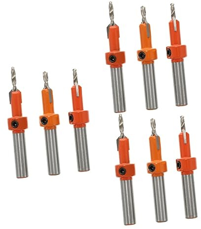 Hemobllo 9pezzi Punte Da Trapano Svasatore Per Strumenti Foratura Drilli Spirale Per Installazione e Finiture Professionali