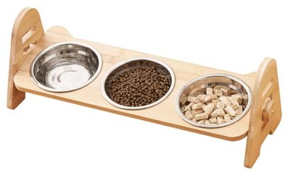 XANHOY Gamelle réglable inclinée pour nourriture et eau pour animaux domestiques - Gamelle surélevée pour chats