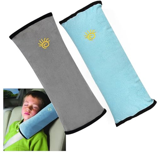 Coussin Ceinture Voiture Enfant, 2 Protection Ceinture de Sécurité Enfant, Protection Ceinture Voiture Enfant, Sécurité Coussin Amovible pour Siège de Bébé pour Bébé Soutien Pendant le Voyage