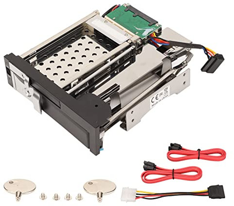 Rack Mobile sans Plateau, Cage de Rack Mobile échangeable à Chaud, Plateau de Disque Dur Interne pour Ordinateurs serveurs, sauvegardes multimédias, systèmes de sécurité