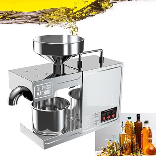 Macchina per la spremitura automatica dell'olio in acciaio inossidabile da 820W,pressa elettrica per olio di semi,estrattore di olio,macchina per la spremitura a caldo e freddo,acciaio inossidabile304