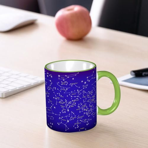 YOIUE Tazze Originali di caffè e Colazione Tazze - stampata Ceramica 11 once di tazze 330 ml Decora la tua tazza regalo,cielo notturno e costellazioni segno zodiacale