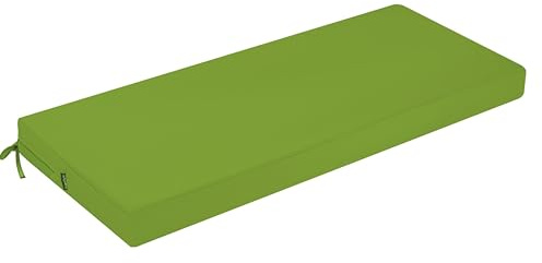 PRIMEPATIO Cojín de columpio hollywood de espuma cómoda, impermeable, con cintas, 150 x 50 cm, verde