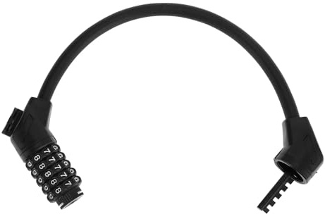 BULLSPANN Sicherheits-Fahrradschloss Schwarz 1 Stk Für Fahrrad Code-Schloss | 5-Stelliger Zahlencode, Rostfreie Kettenglied, Länge 40cm, Material Metall Und PVC