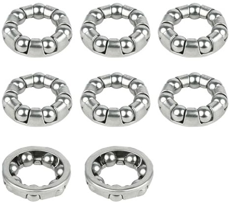 NONGYU 8Pcs Bicycles Balls Bearing Retainer Mountain Bike Headsets Caged Balls Bearing Bicycles Fork Hubs Bottom Bracket Bearing