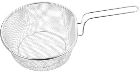 MOLUCKFU Colador De Fideos De Acero Inoxidable Cesta Para Cocinar Pasta Colador Metálico Con Asa Para Filtrar Alimentos Calientes Para Espaguetis y Pasta