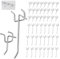 50 Pezzi Ganci per Pannelli Forati, Ganci per Pannello Forato, Pannello Portautensili In Metallo a 3 Fori, Metallo Pegboard Hooks per Scaffali Di Supermercati, Negozi Di Ferramenta 10+5Cm
