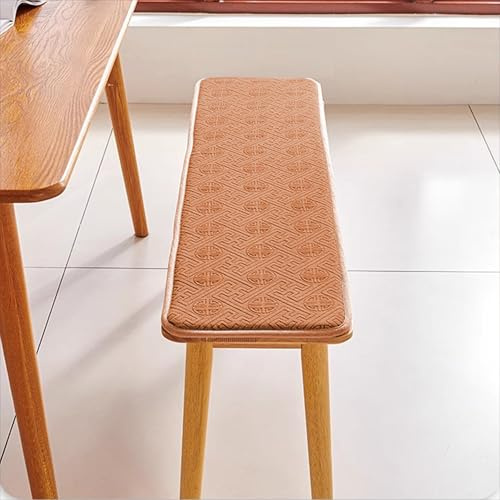 Hruile Cuscini antiscivolo per scarpe, mobili, divani, 2 o 3 posti, per sala da pranzo, balcone, terrazza, cucina, davanzale (180 x 40 x 1,5 cm, arancione)