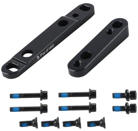 ANCLLO Adaptador De Freno De Disco De Montaje Plano para Bicicletas De Carretera/montaña De 140/160 Mm Delantero/Trasero Compatible con Adaptadores De Freno De Disco Shimano