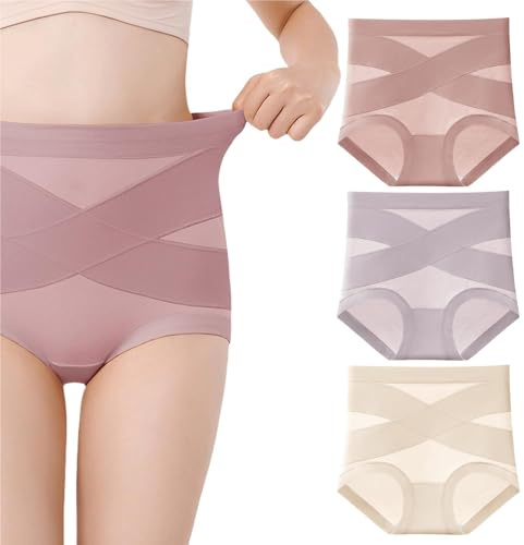 Trosor - Läckagesäker formande trosa, Ultimat komfort magkontrolltrosa, Vardagskläder, Starkt stöd(3pcs-A,Large)