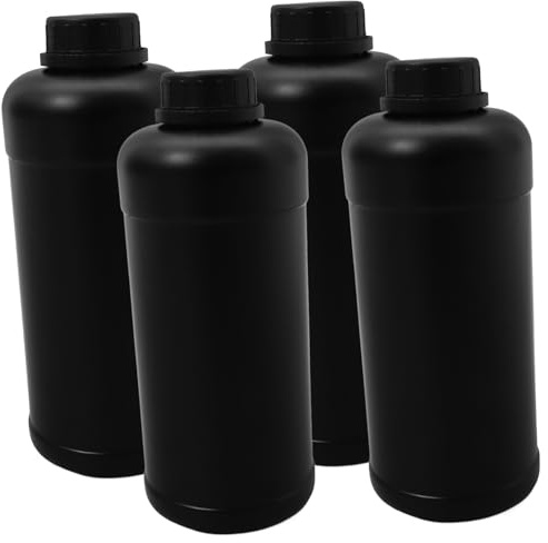 Garneck 4stücke 1000ml Reagenzflaschen Aus Kunststoff Leere Chemikalienflaschen Mit Schraubverschluss Für Labor Lagerung Und Flüssigkeitsproben