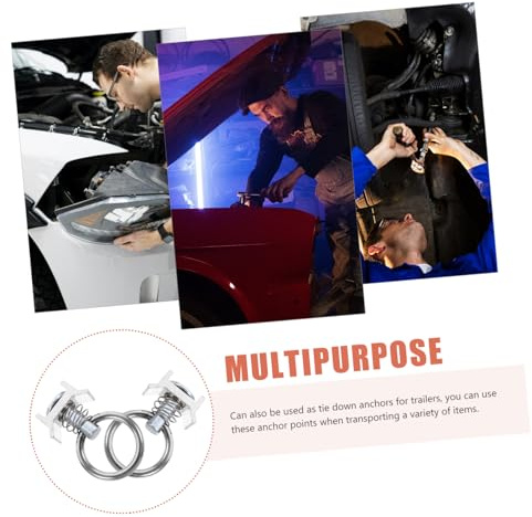 INOOMP 10 Stück Teiliges Track Single Spring Loaded Fitting mit O Ring Rostfreiem Extra Stark zur Sicheren Ladungssicherung für Trucks Atvs Motorräder Vielseitige Zurrschienen Zubehör