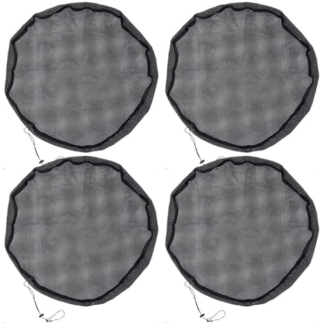 Red de túnel de Agua de Lluvia | Rejilla de Agua Reutilizable con Tapa de Cuerda | Protección de Barriles de Lluvia Resistente a los UV para Césped Exterior