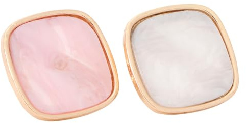 Healifty 2 pièces Palette Mélange Ongles Résine Marbrée avec Anneau Plaque Carrée Marbre Blanc et Rose pour Nail Art DIY Nuancier Palette Mélangeur Gel Vernis Outil Manucure Pratique et