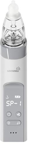 Aspirador nasal para bebé | Aspirador nasal para bebé eléctrico | Aspirador nasal para bebé recargable, con 3 varillas de succión, función de música y luz, 3 consejos de silicona de tamaño 6