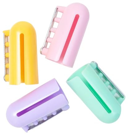 Toyvian Set 4 Anelli Guidafilo in Plastica Antiscivolo per Uncinetto Accessori di Controllo della Tensione per Maglieria Guida per Filati Leggera ed Ergonomica per Lavori Manuali a