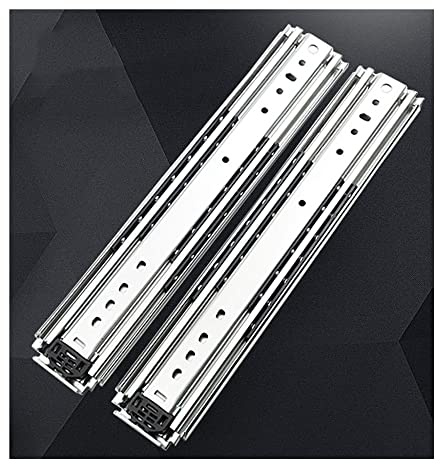 Guide scorrevoli per cassetti per cassetti resistenti, estensione completa, montaggio laterale, guida per cassetti con cuscinetti a sfera, capacità di carico 136 kg
